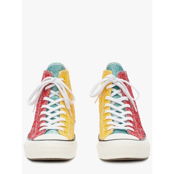 CONVERSE x JW ANDERSON Red Yellow Glitter Chuck 70 High Top - US 9.5 M / 11.5 W - Picture 4 of 12